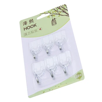 

6 Pcs Strong Powerful Hook Durable Hook Self Adhesive Hook Small Home