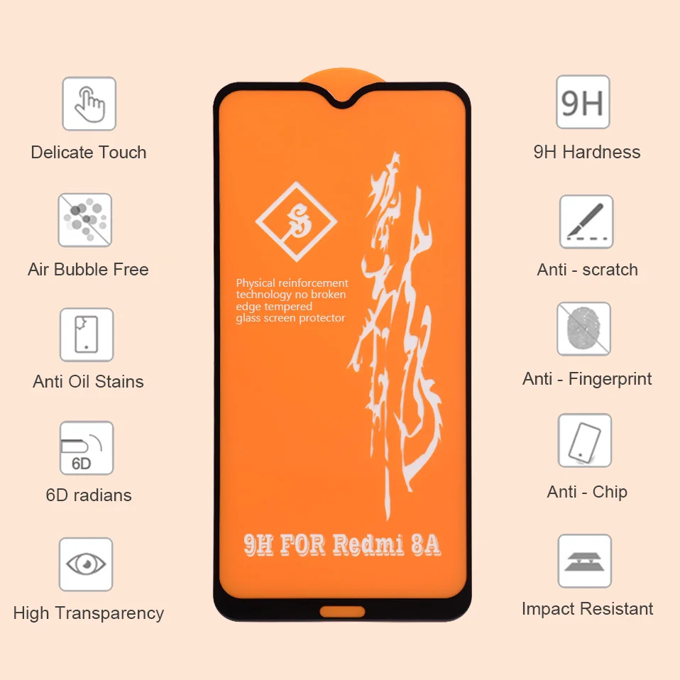 6D закаленное стекло для Xiao mi Red mi 8A Note 8 7 5 Pro защита экрана Xio mi стекло для Xiao mi Red mi 8a 8 7 mi 9 Pro 9T A2 8 Lite