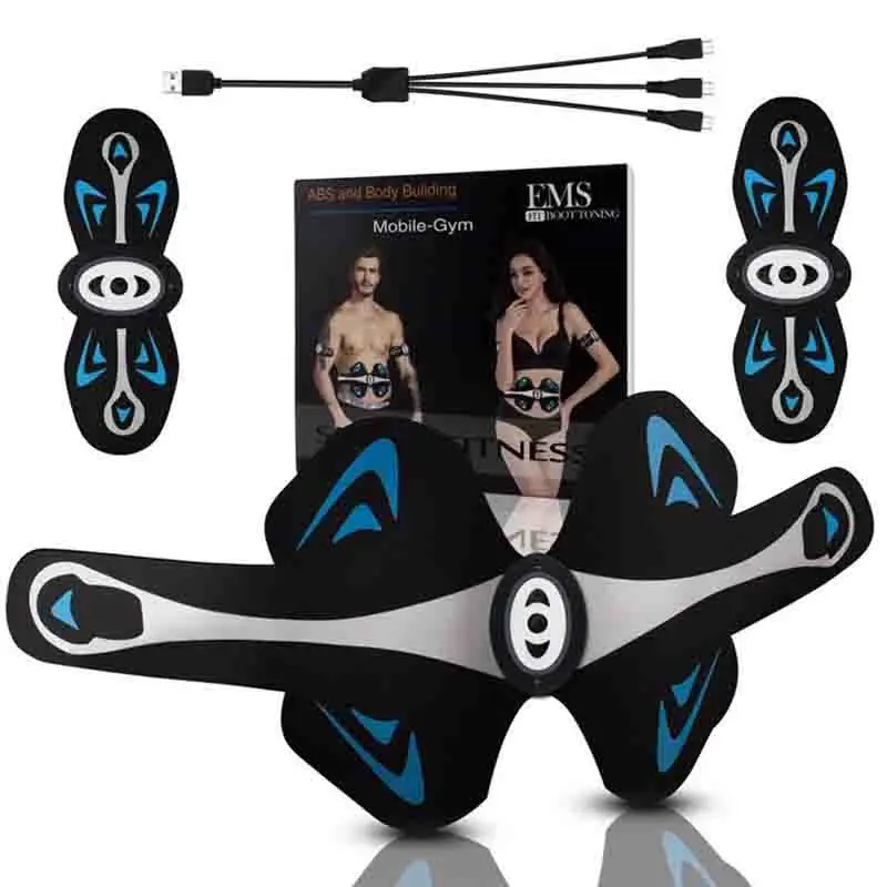 3 в 1 перезаряжаемый Ems Abs фитнес пояс стимулятор мышц живота Тонизирующая машина тонкий живот похудение сжигание жиров