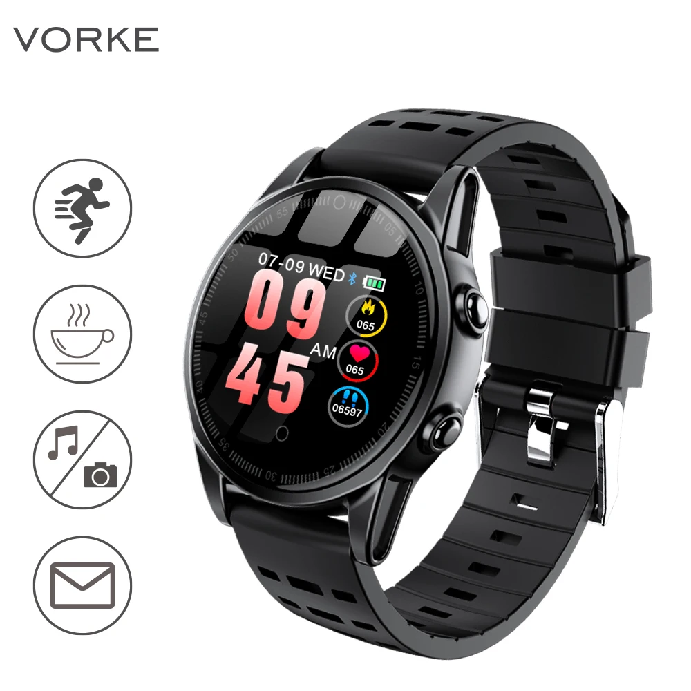 Vorke VK8 Смарт-часы Bluetooth 1,22 дюймов сенсорный экран фитнес-трекер Смарт-браслет для всех смартфонов PK V11
