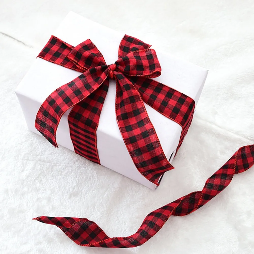 

1pc Plaid Ribbons 3.8/5cm Handmade Tape DIY Bow Brooch Accessories Packing Gift Grid Riband for Home DIY Craft