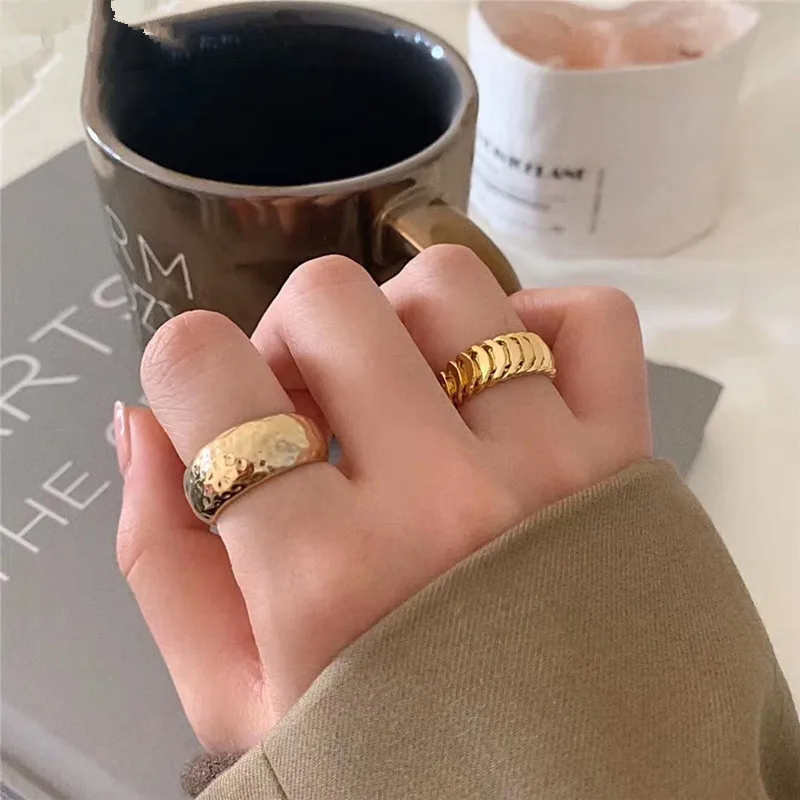 FFLACELL Design Fashion Personality Index finger Ring Chain Geometric Irregular Opening Metal adjustable Ring For Women Gift|Rings| - AliExpress