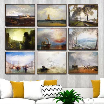 

Home Decoration Art Wall Pictures Fro Living Room Poster Print Canvas Paintings Joseph Mallord William Turner British coast
