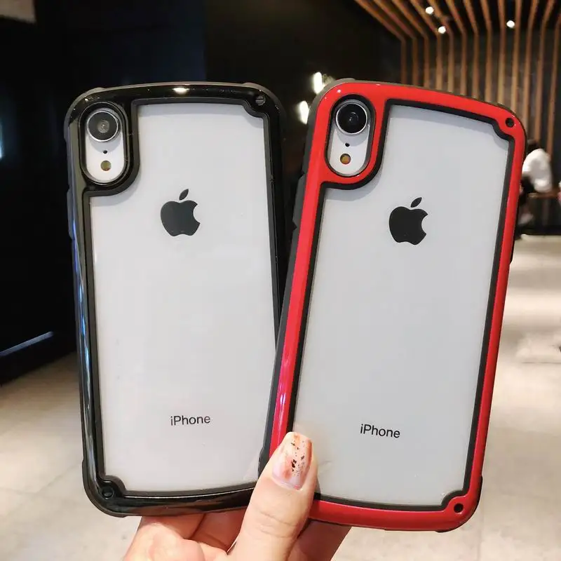 Противоударный жесткий прозрачный чехол для iPhone 6 6s 7 8 Plus X XS Max XR 5,8 6,1 6,5 Heavy Duty для samsung huawei