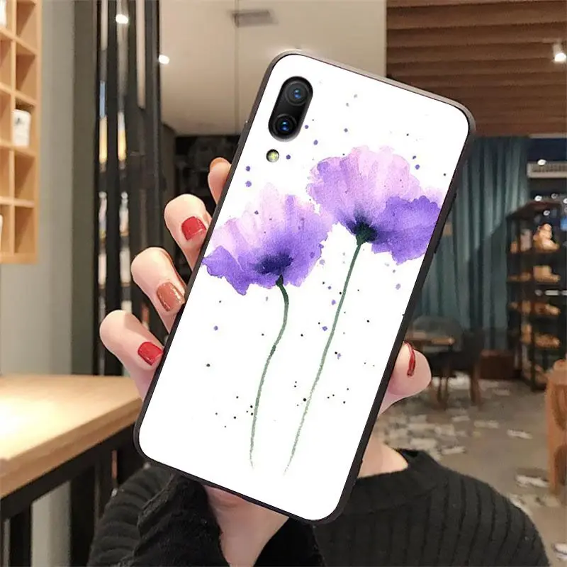 Watercolor flower Dandelion Lotus Lavender