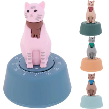 

Cat Kitchen Timer Cooking Countdown Mins Mechanical Timer Alarm Reminder Cat Kitten Figurine Ornament