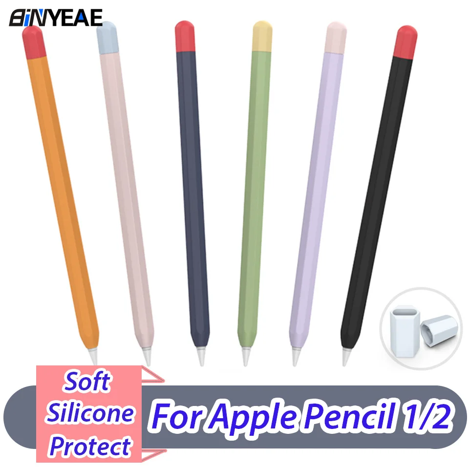 Чехол с защитой от потери для Apple Pencil 1/2 мягкий силиконовый чехол планшета iPad