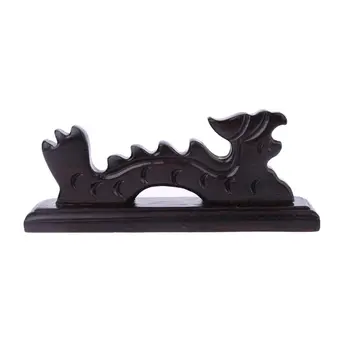 

2020 New Dragon Shape Brush Rest Stand Chinese Calligraphy Pen Holder Vintage Carved Wood