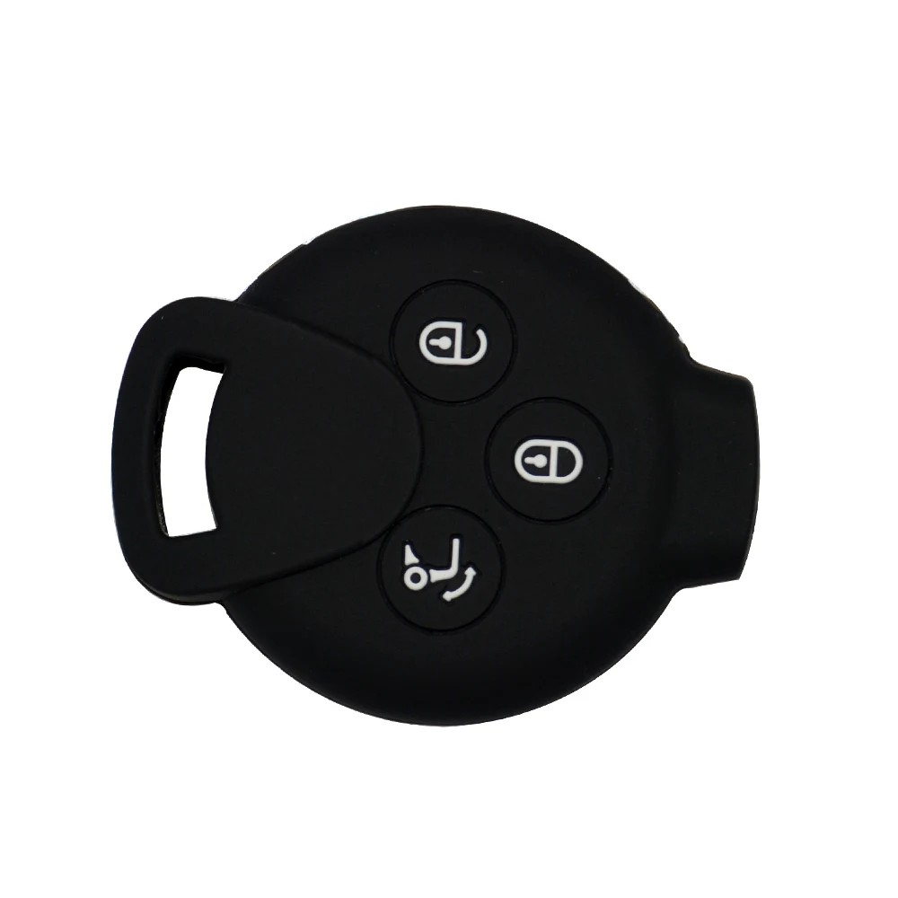 Keyforkess3 pulsanti per Benz Mercedes Smart Fortwo 451 MB City Roadster Silicone Remote Car Key Shell custodia protettiva copertura in gomma - H10d262df2f094772ac56b0af47911fe0k