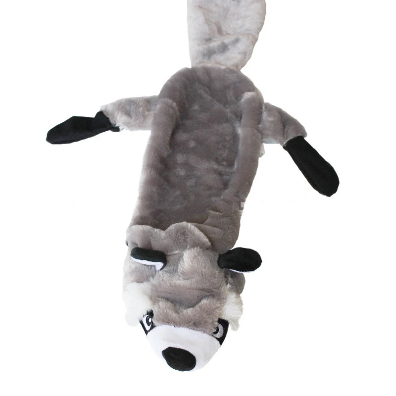 ANSINPARK Cute plush toys dog toys squeaking animal cub chewing hissing involved squirrel dog toys fart wolf rabbit plush t1232 - Цвет: 1