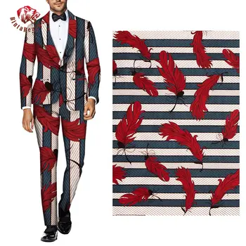 

Africa Polyester Wax Prints Fabric Red feather Ankara Africa High Quality 6 yards/lot African Fabric for Party Dress FP6228