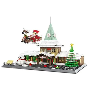 

IN STOCK 2228 PCS WG6218 Creator Street Model Santa Claus Offic Toys Building Blocks Assembly Bricks Kits Kids Christmas Gifts