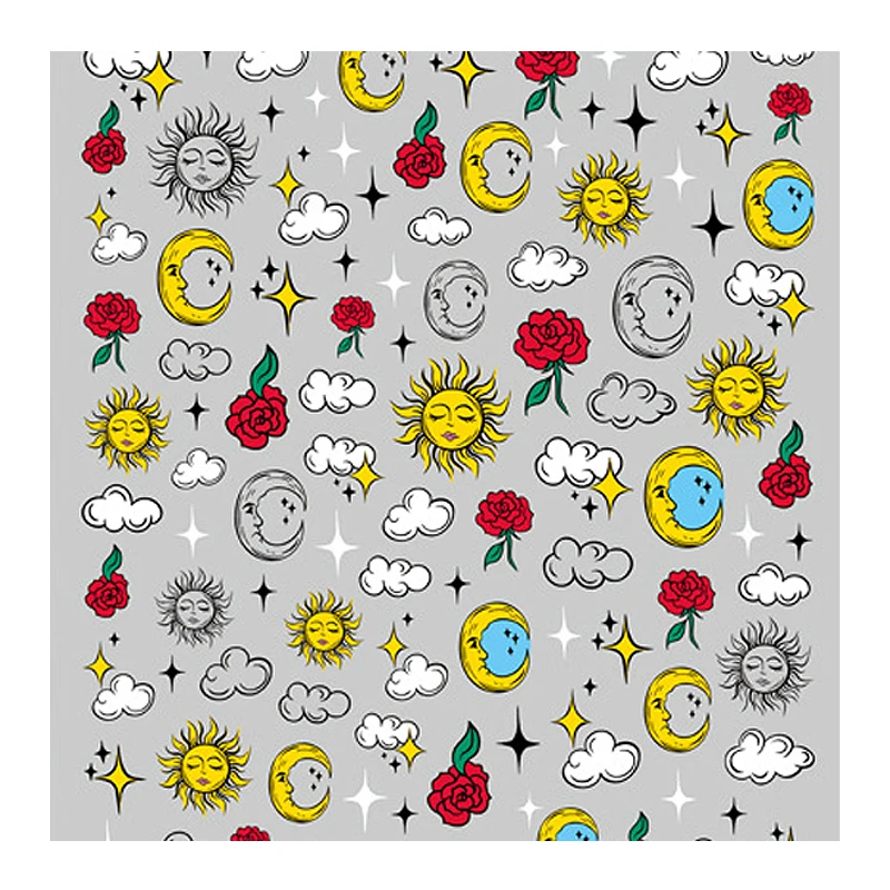 10Pcs Cute Cartoon White Rabbit Panda Cloud Geometric Art Pattern Nail Sticker Nail Slider Decorazione Strumento Di Bellezza