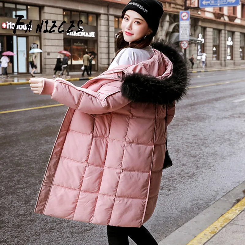 

Overcoat 2019 INS Fashion Winter Jacket Women Coat Female Long Parka Down Jacket Waterproof Hooded Warm streetwear Coats outwear