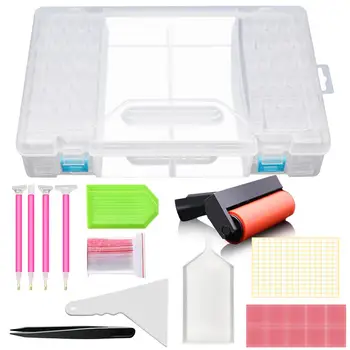 

ARTDOT 5D Diamond Painting Tool Kit Accessories Adult or Child Point Drill Pen Kit Storage Box and Tool Kit