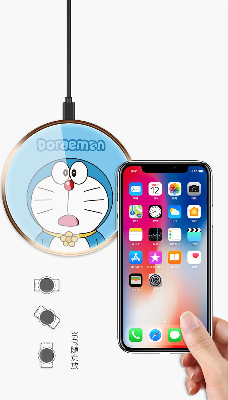 10 Вт Qi Беспроводное зарядное устройство для iPhone 11 pro max 8 X XR XS Max быстрая Беспроводная зарядка для samsung S9 S10+ Note 9 8 для huawei