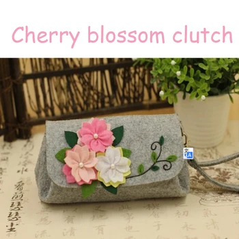 

Handmade Felt Craft Pack Cherry Blossom Door Trim Ornaments Bedroom Decor DIY Fabric Material Package Sewing Tool
