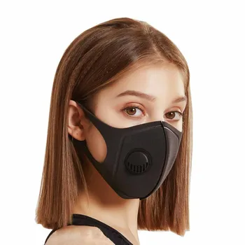 

Black Mask Anti Pollution Dust Face Masks PM2.5 Breathing Filter Valve Reusable Mouth Cover Kpop Fashion Protection Unisex Maske