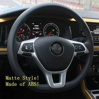 

Lapetus Auto Styling Steering Wheel Decoration Button Cover Trim For Volkswagen Passat B8 2016 - 2019 Matte / Carbon Fiber ABS