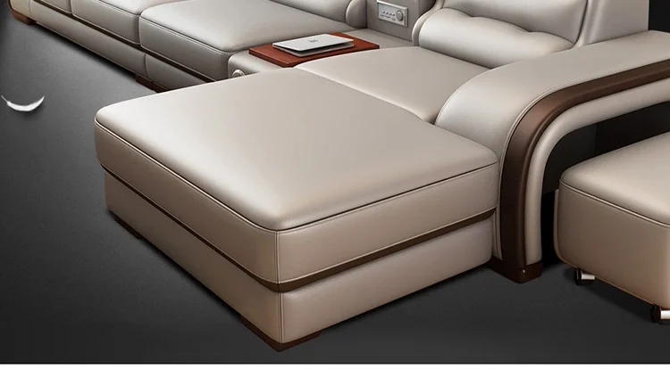Modern style living room set real genuine leather sofa sectional sofa