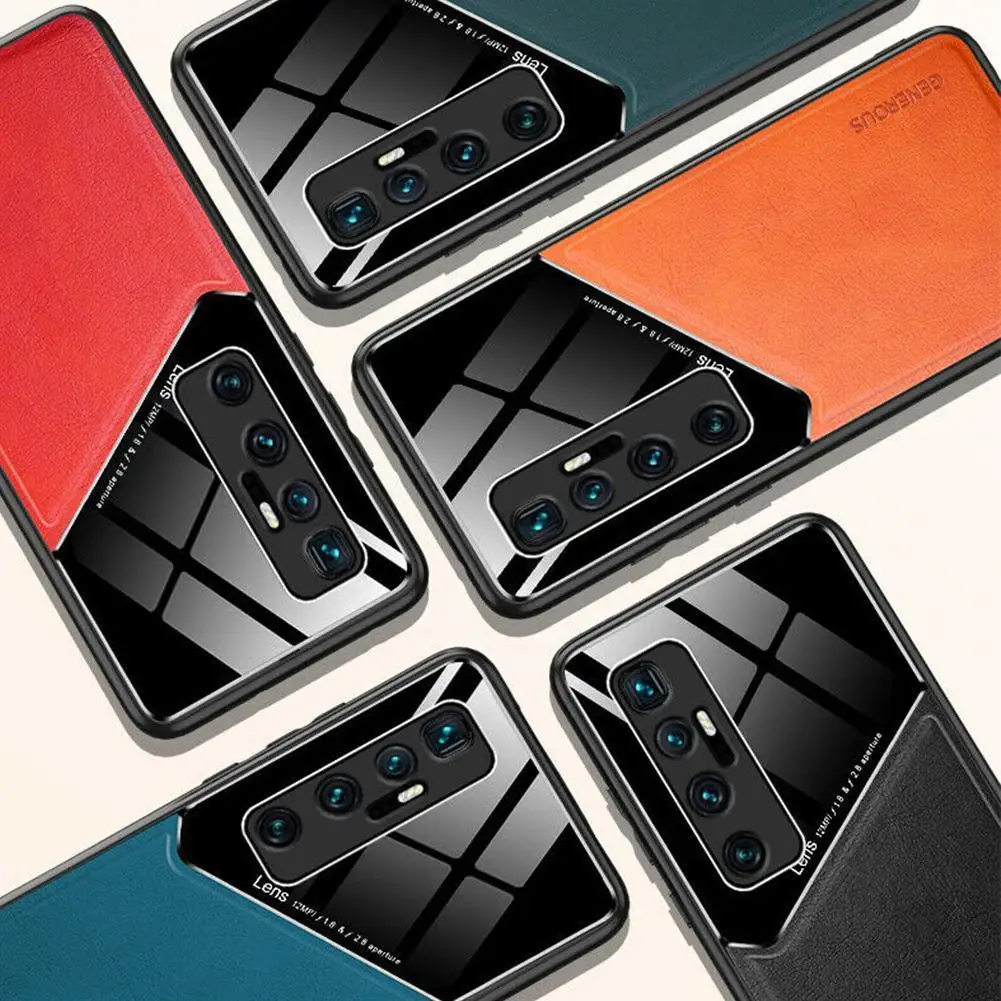 

For Xiaomi 10 Youth Edition mobile phone case anti-drop 10lite soft grain lens leather silicone prote magnetic car all-incl X2R1