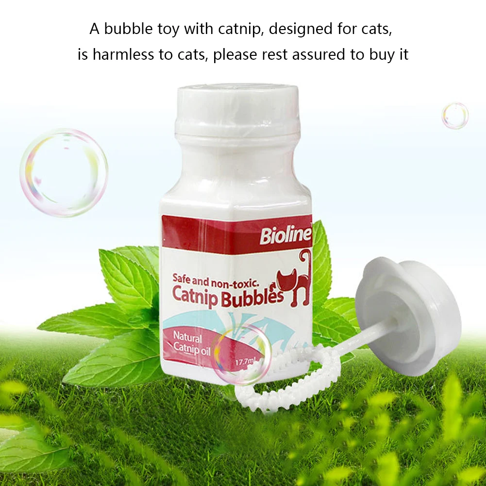 Catnip Bubbles Cat Catnip Essential Oil Spray 17.7 Ml Interactive Toys Harmless Anti-stress Relief Funny Cat Pet Toy