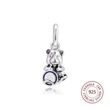 Осень 925 пробы серебро Мишка Теодор панк группы бусины для изготовления ювелирных изделий подходит браслет в европейском стиле Серебряный Шарм