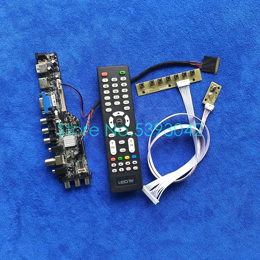 Fit B101AW06 V.0/V.1/V.2/V.3/V.4 DVB-C VGA USB 40Pin LVDS 1024*600 сигнальный цифровой ЖК-экран 3663 комплект