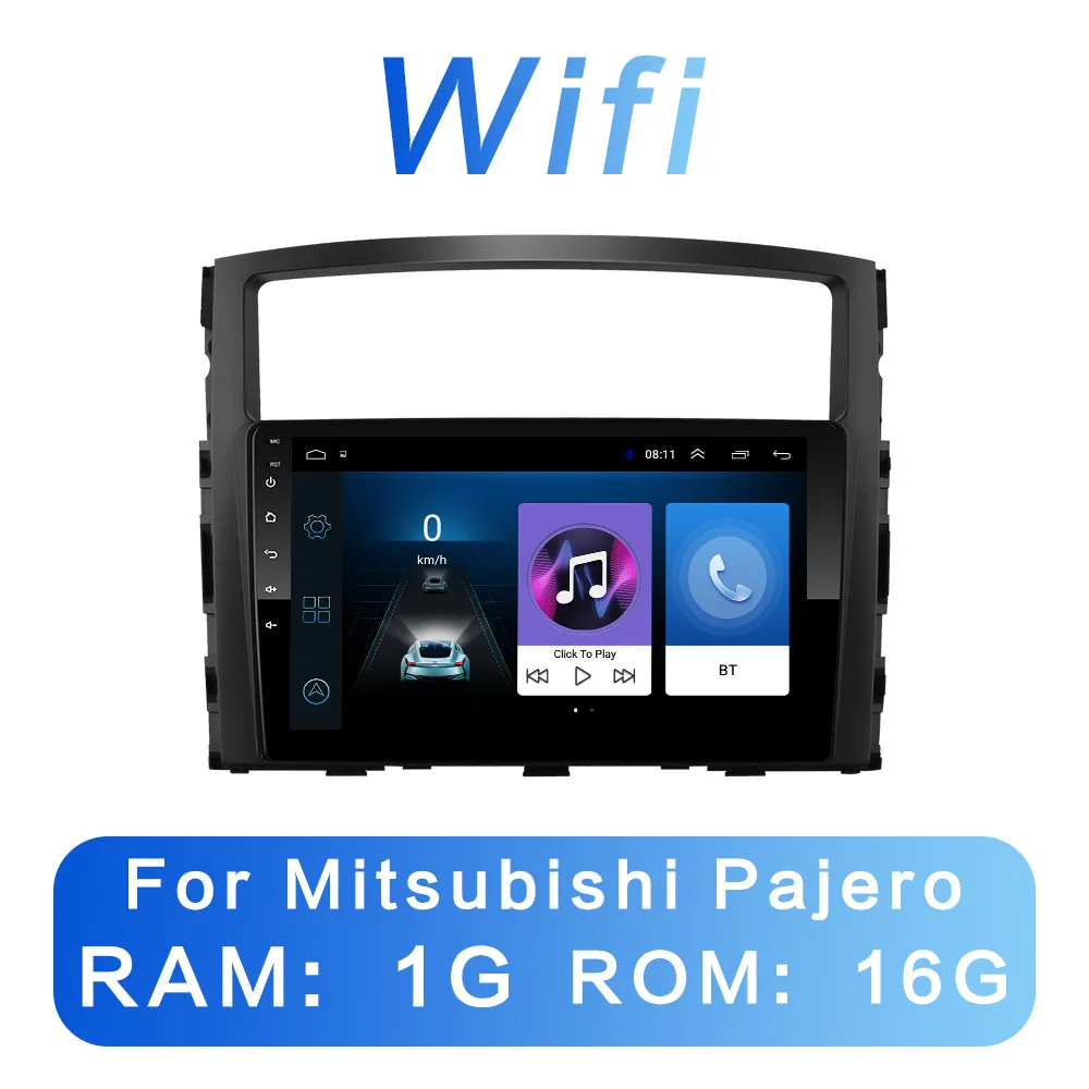 2G+ 32G IPS2.5D 36DSP Android 8,1 2 Din автомобильный dvd мультимедийный плеер gps для Mitsubishi Pajero V97 2006- navigatio Радио стерео - Цвет: Pajero 1G-16G
