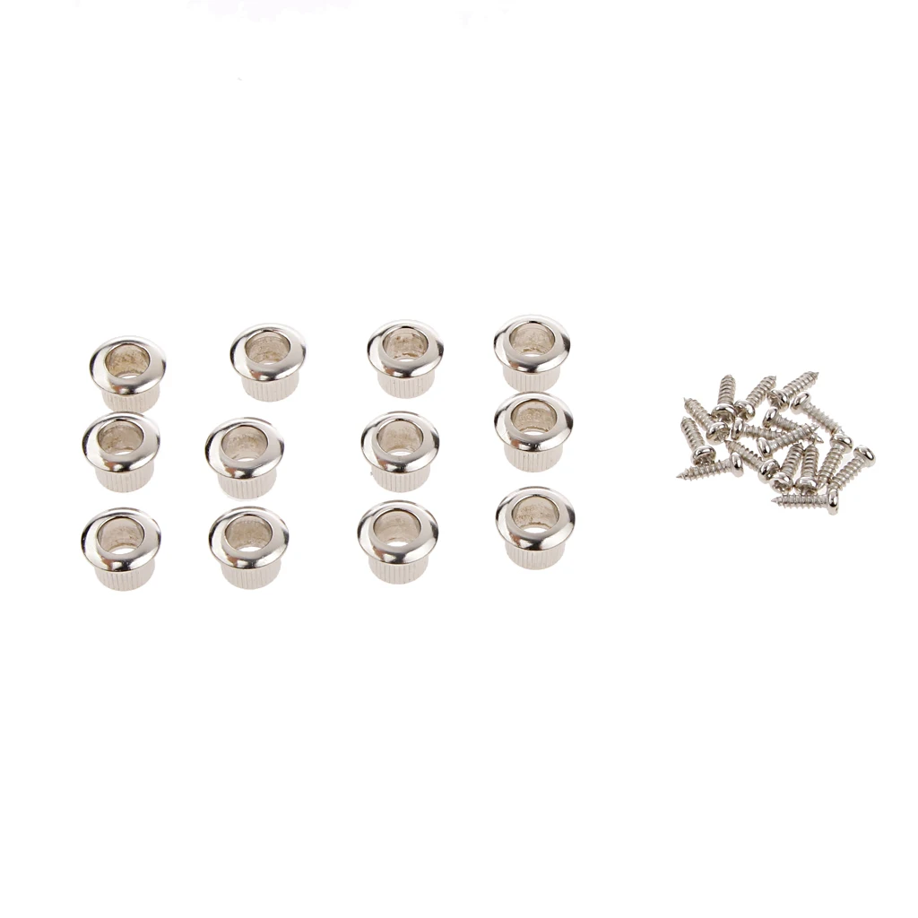 6L 6R Tuning Pegs Tuners Machine Heads for 12 String Acoustic Guitar Silver