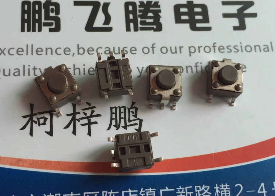 10 Pz/Lotto Taiwan Yuanda Dip Touch Switch 6*6*5 Pulsante Patch 5 Interruttore A Pedale 6X6X5 Resistenza Alle Alte Temperature