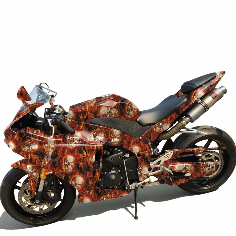 

10/20/30/40/50x152CM Skull Design Car Sticker Decal JDM Cartoon Sticker Bomb Car Scooter Motorbike Wrap Foil With Air Release