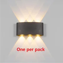 LED Wall Lamp Led Aluminum Outdoor Indoor Ip65 Up Down White Black Modern For Home Stairs Bedroom Bedside Bathroom Light