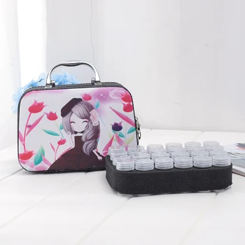 

24 Grids Embroidery Storage Boxes Large Capacity Beads Diamond Painting Containers Rhinestones Tools for Carrying Painting