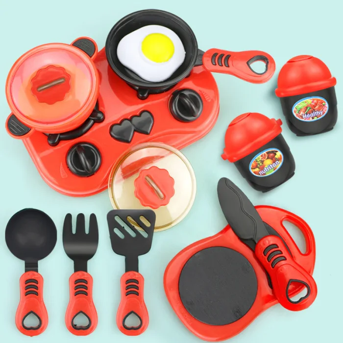 11 шт. игровой набор для приготовления пищи для детей, набор кухонной утвари для малышей, игровой домик для детей, M09