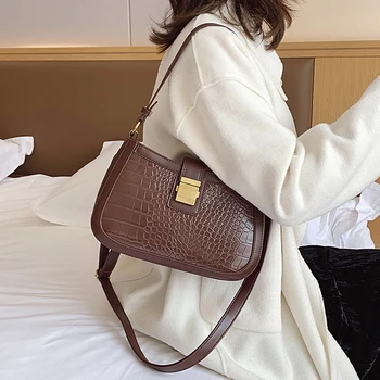 

Small Stone Pattern PU Leather Crossbody Bags For Women Fashion Shoulder Messenger Bag Female Travel Handbags Totes