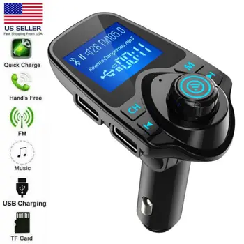 

High-quality Car Mp3 Audio Multi-function Dual USB Ports Car Bluetooth Receiver Car Player Music U Disk Universal Car Charger