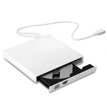 

KuWfi USB 2.0 External Optical Drive DVD ROM CD RW Reader Write Burner CD-ROM Player Portatil For Laptop Windows 7/8/10 MAC OS