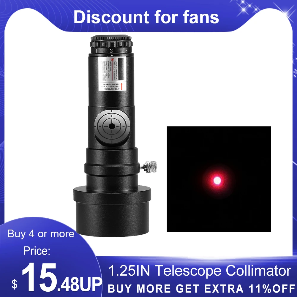 1,25" Justier-Laser Kollimator+2"Adapter für Newton/SCA/Reflektor-Teleskope Z9C0 