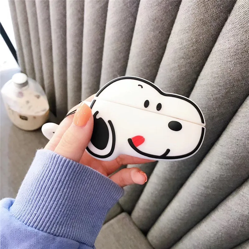 3D силиконовый чехол Charlie коричневого цвета для Airpods Pro, милый чехол для наушников с Bluetooth для Airpod Pro, чехол для Air Pods Pro с брелоком - Цвет: dog 4
