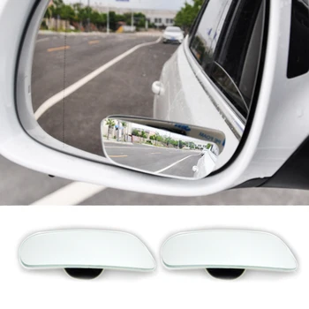 

1Pair Wide Angle Side Round Convex Mirror RearView Mirror Car Vehicle Blind Spot Mirror Security Auxiliary Lens