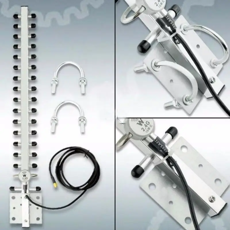 Портативный RP-SMA 2,4 ГГц с высоким коэффициентом усиления 16 DBi Yagi беспроводной WLAN WiFi приемник сигнала удлинитель антенна для модема PCI карты маршрутизатор