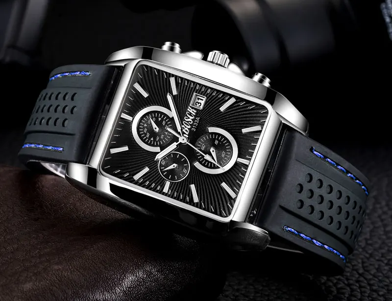 2019 модные мужские часы BOSCK роскошные брендовые стальные деловые с датой