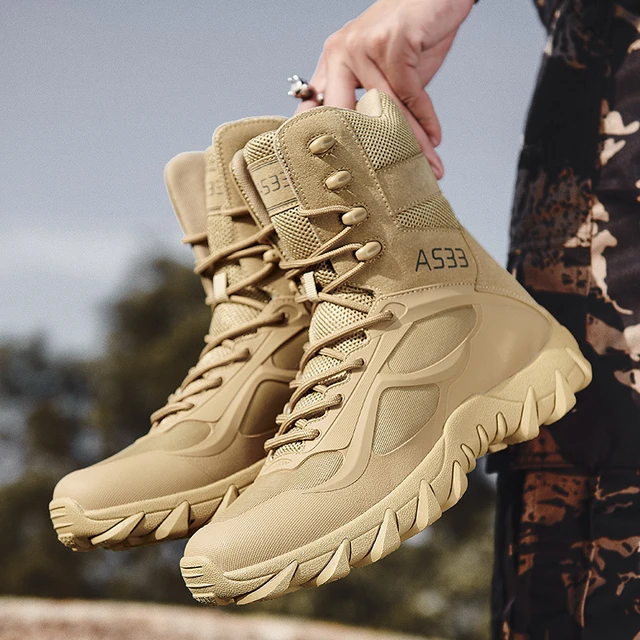 Botas militares de senderismo para hombre, calzado táctico de fuerzas  especiales para el desierto, talla grande 46, zapatos de seguridad de  combate - AliExpress