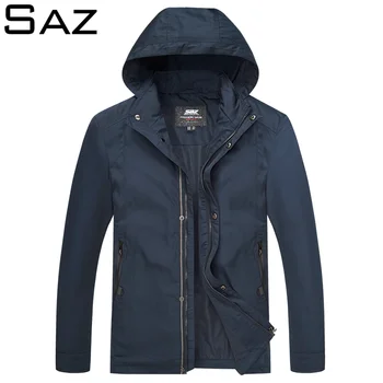 

Saz Men Jacket Spring Autumn Fashion Brand Slim Fit Coats Male Casual Baseball Bomber Jacket Mens Overcoat