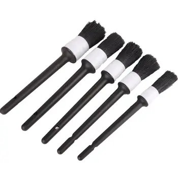 

Hot Car Detailing Brush Natural Boar Hair Cleaning Brushes Auto Detail Tools Products 5Pcs Wheels Dashboard Car-Styling Accessor