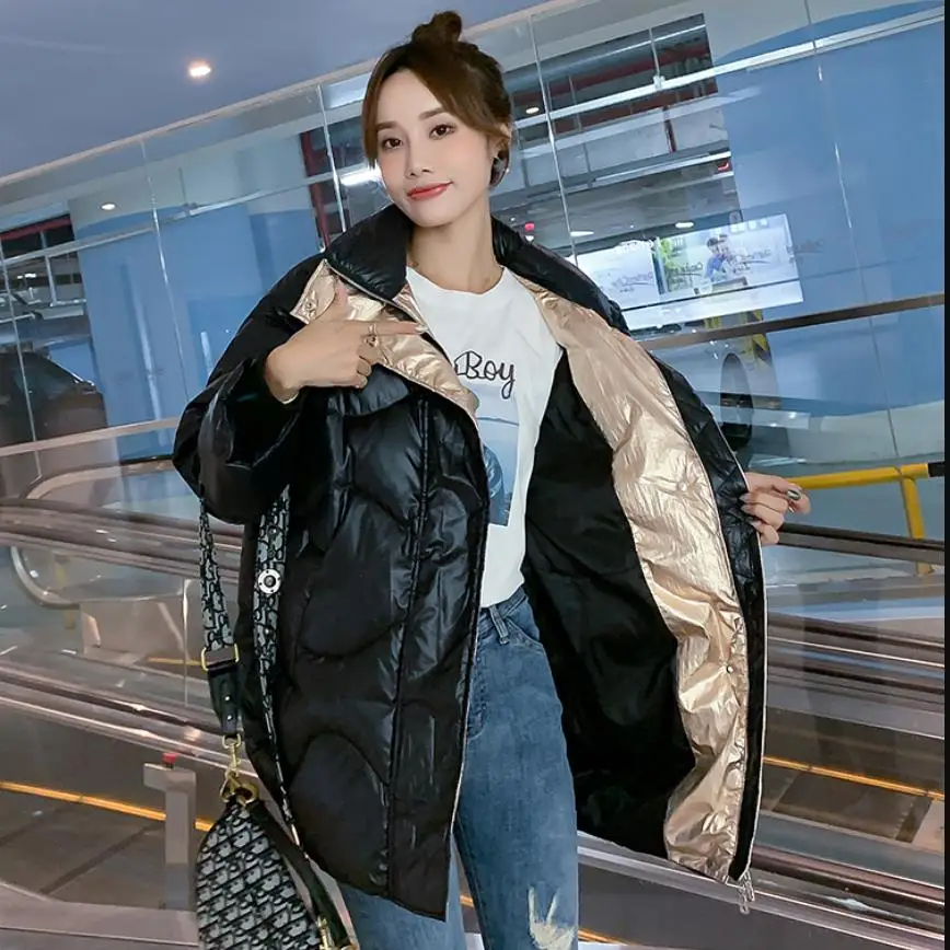 Goede Witte Eend 2019 Gratis Verzending Nieuwe Mode Herfst Winter Down Koreaanse Editie Vrouwen Losse Dikkere Cocon Brood Broadcast Dezelfde