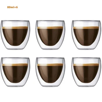 

Glass Heat-resistant Double-layer Glass Beer Espresso Coffee Cup Set Handmade Beer Mug Tea Cup Whiskey Glass Drink B200129