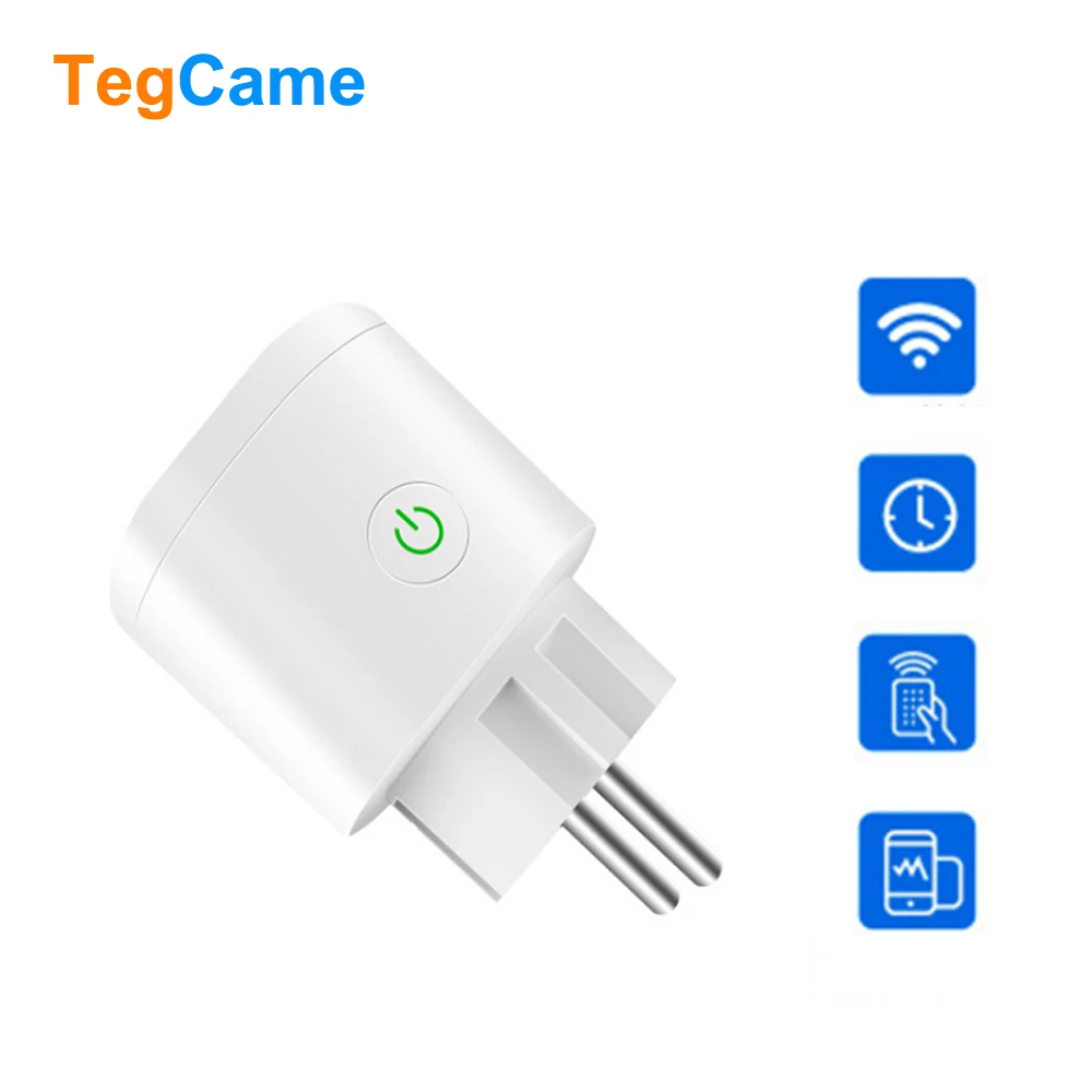 

Newest Alexa 10A 16A EU RGB Wifi Smart Plug With Power Monitor Wifi Wireless Smart Socket Outlet Google Home Alexa Voice Control