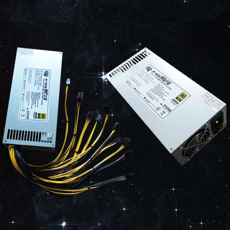 Блок питания для Ant платины 1U 2U 2400W Питание S9 T9+ A9 E9 DR3 Z1+ E11 E9.3 851 852 911 921 Питание одноканальный 2500W